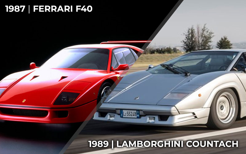 Ferrari F40 vs Lamborghini Countach ®